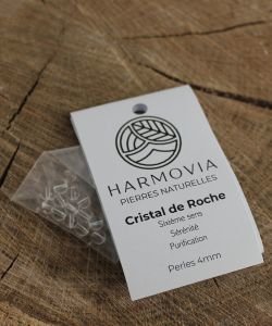 Perles Cristal de Roche 4mm, 1 pièce